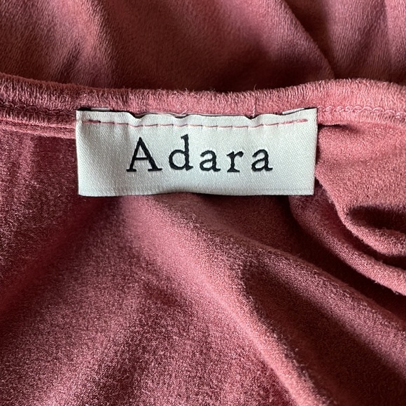 Adara Ruffled V-neck Mini Dress/Tunic Mauve Blush - Picture 8 of 9